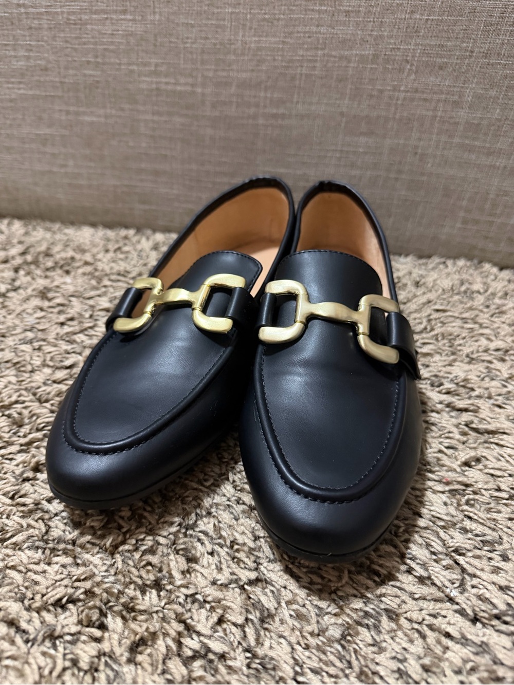 Target Black leather loafers